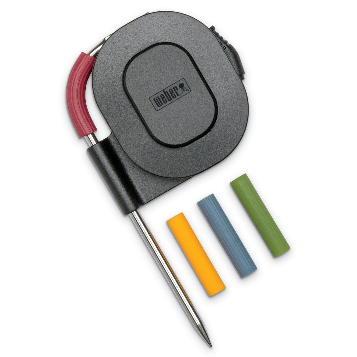 Weber iGrill Pro meat probe for precise temperature tracking during grilling.