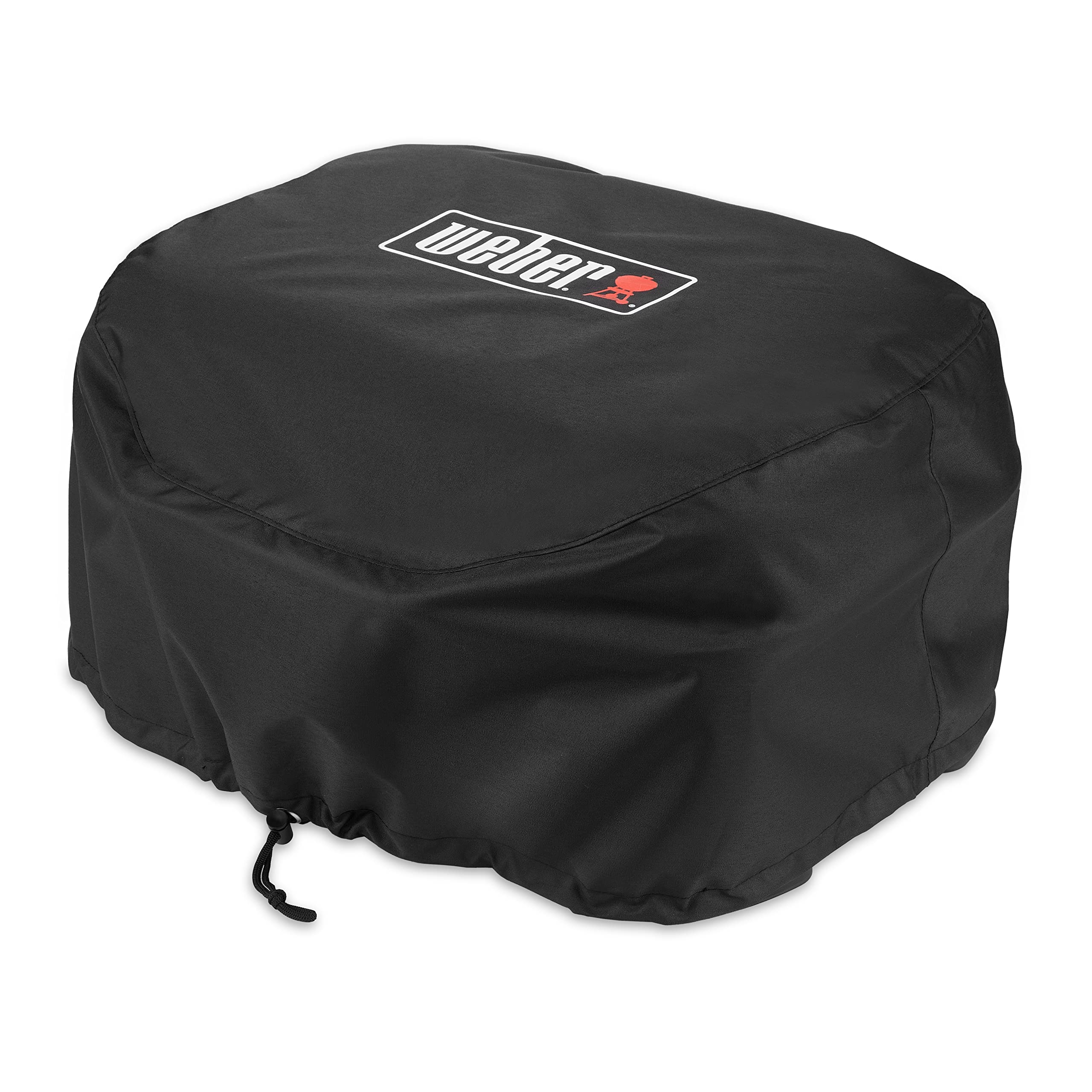 Weber Lumin cover front view protects grill from weather exposure.