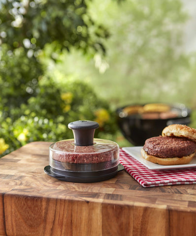 Weber Original Burger Press built-in dimple shaping patty during formation