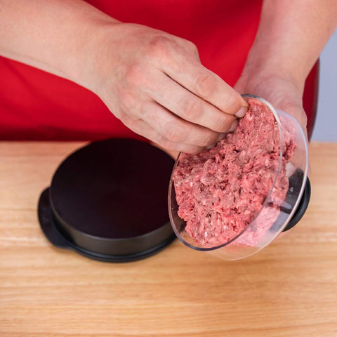 Weber Original Burger Press nylon grip provides comfortable, secure handling