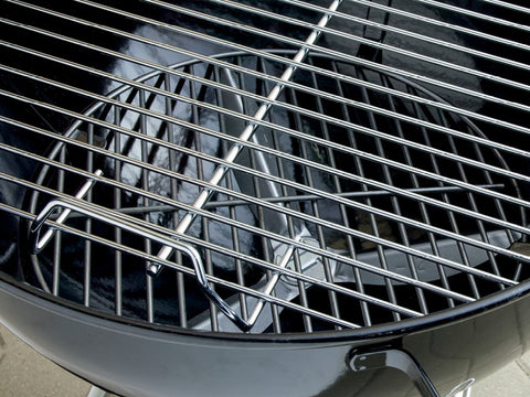 Weber Original Kettle porcelain-bowl delivers durable heat retention.