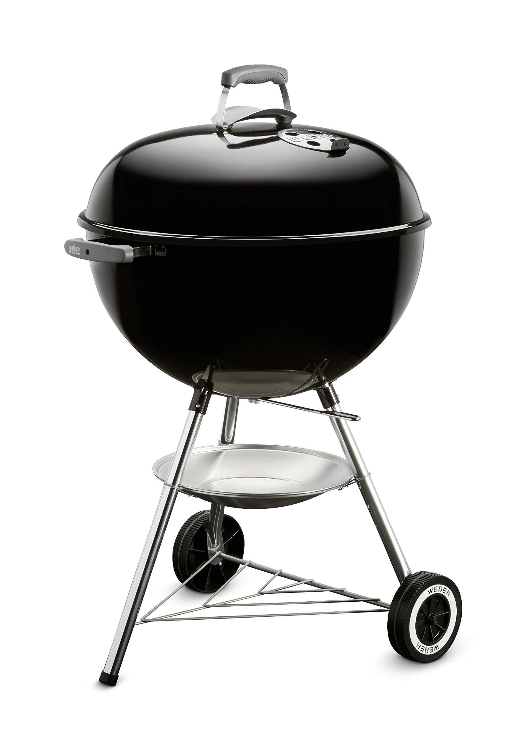 Weber Original Kettle 22-inch lid and bowl preserve heat for even grilling.