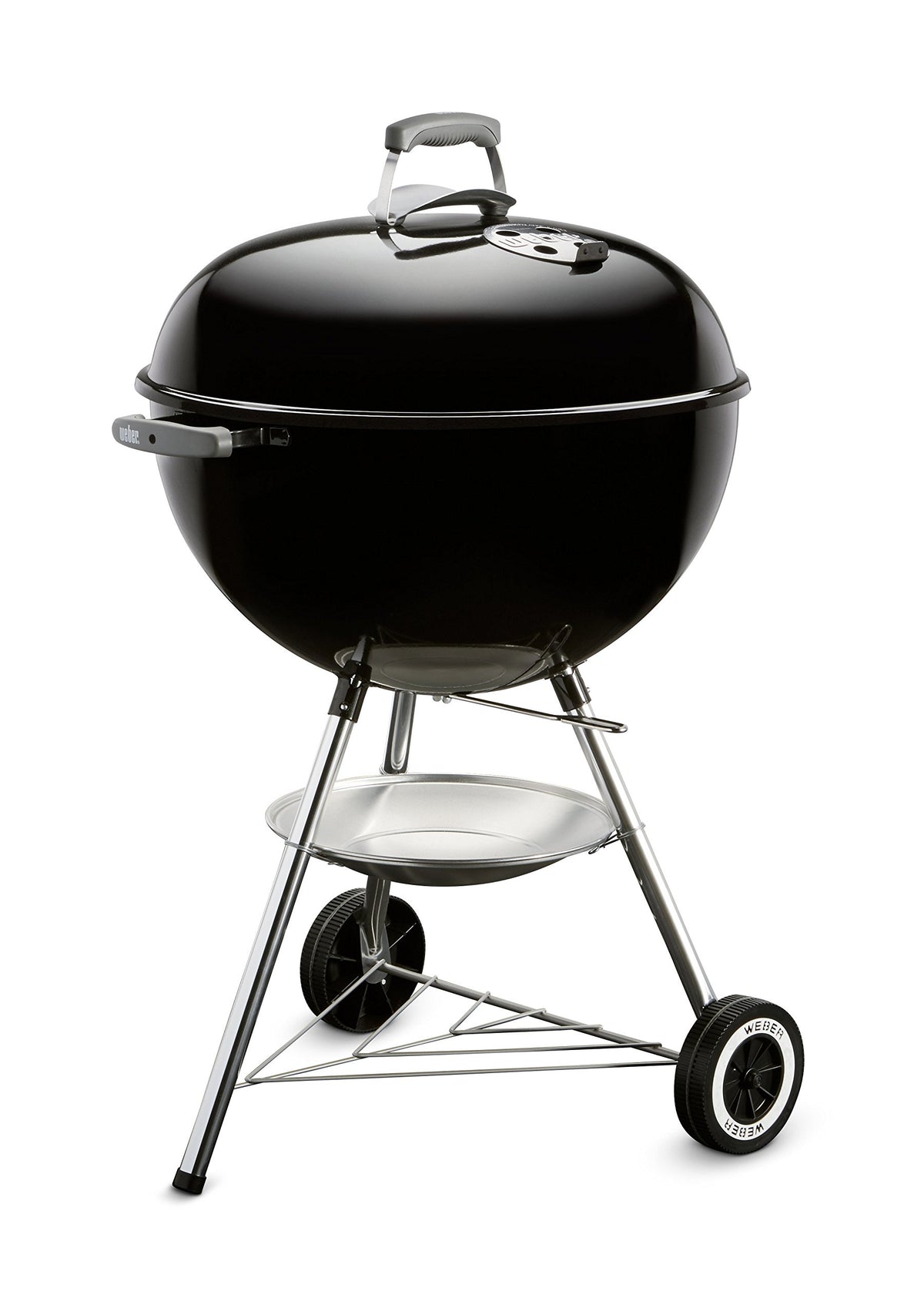 Weber Original Kettle 22-inch lid and bowl preserve heat for even grilling.