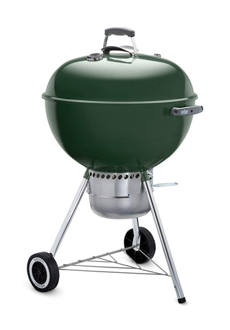 Weber Original Kettle Premium 22-inch green front view with spacious grilling area.