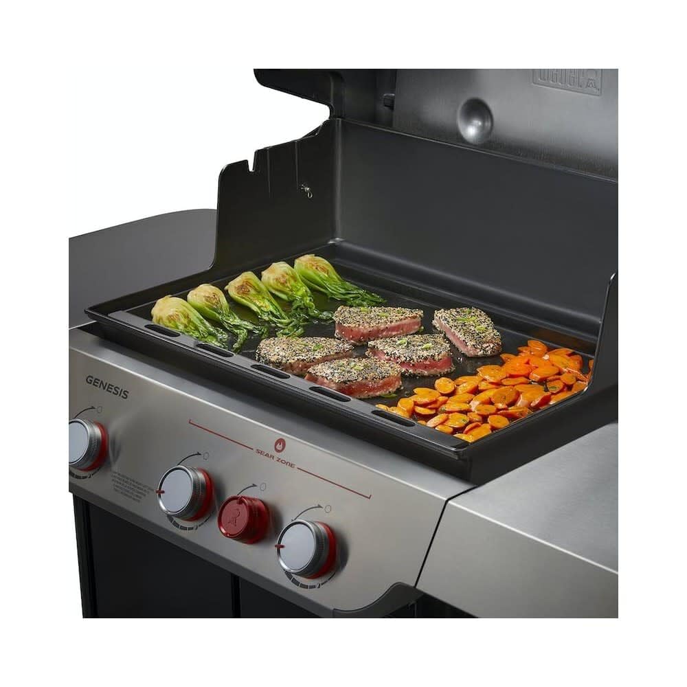 Weber pre-seasoned carbon steel griddle ready to use right out of the box