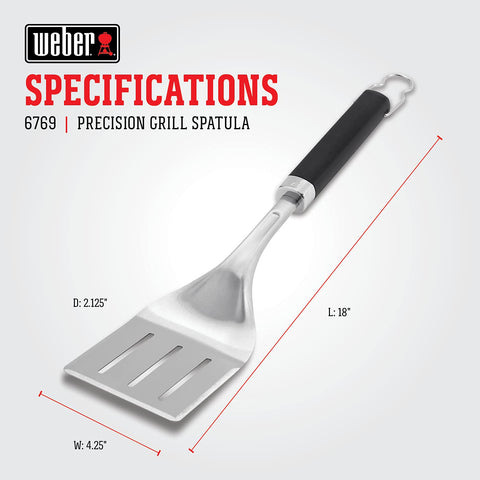 Weber spatula hanging loop for organized storage on the grill