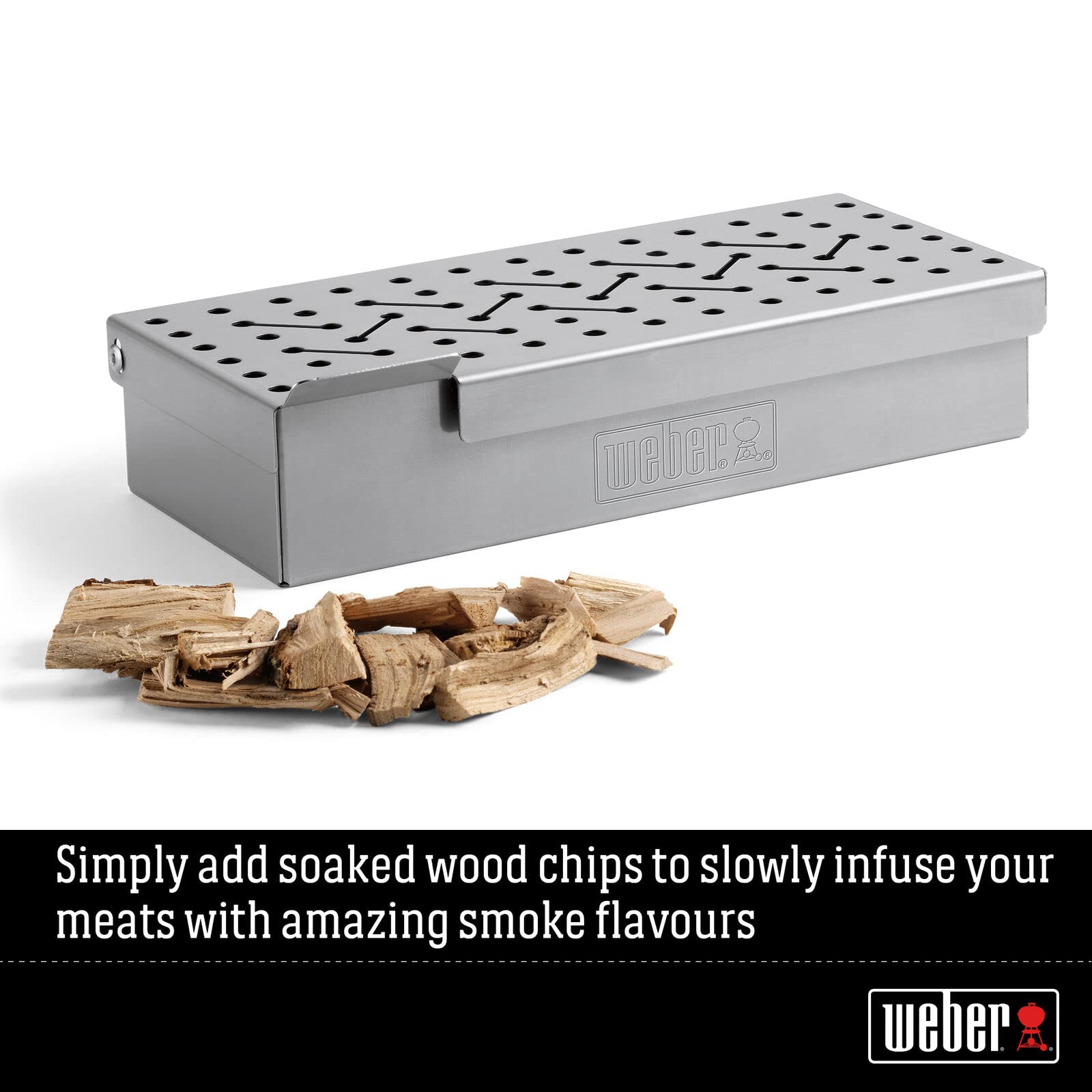 Weber Premium Smoker Box fits Weber Q 200 series grills.