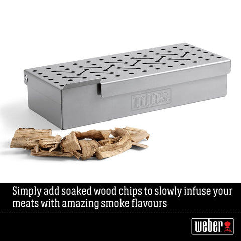 Weber Premium Smoker Box fits Weber Q 200 series grills.