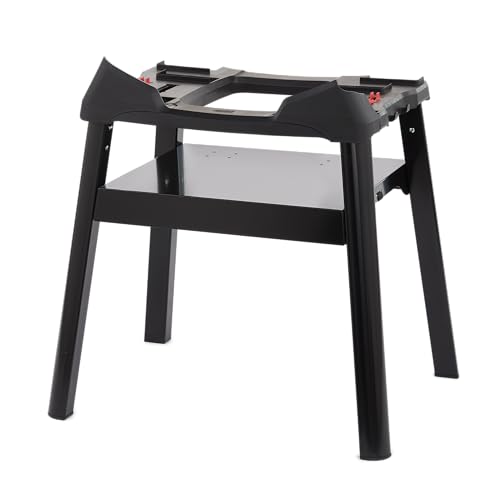 Weber Q Compact Stand built-in storage shelf keeps tools handy