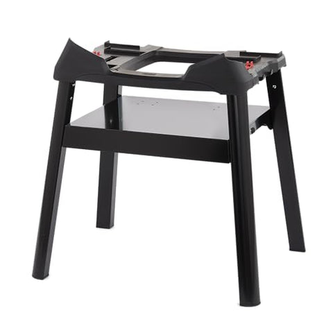 Weber Q Compact Stand built-in storage shelf keeps tools handy