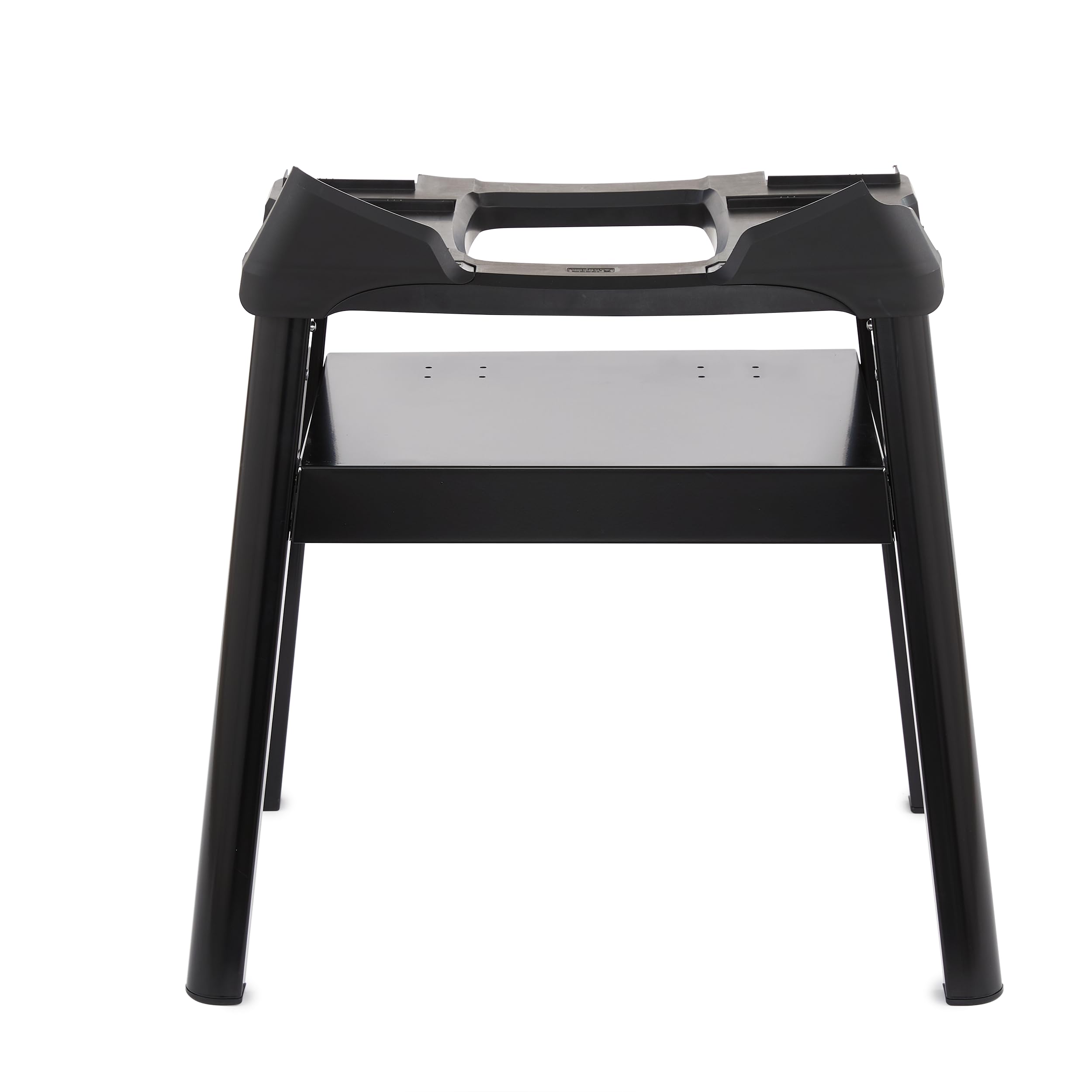 Weber Q Compact Stand side view for portable balcony grilling setup
