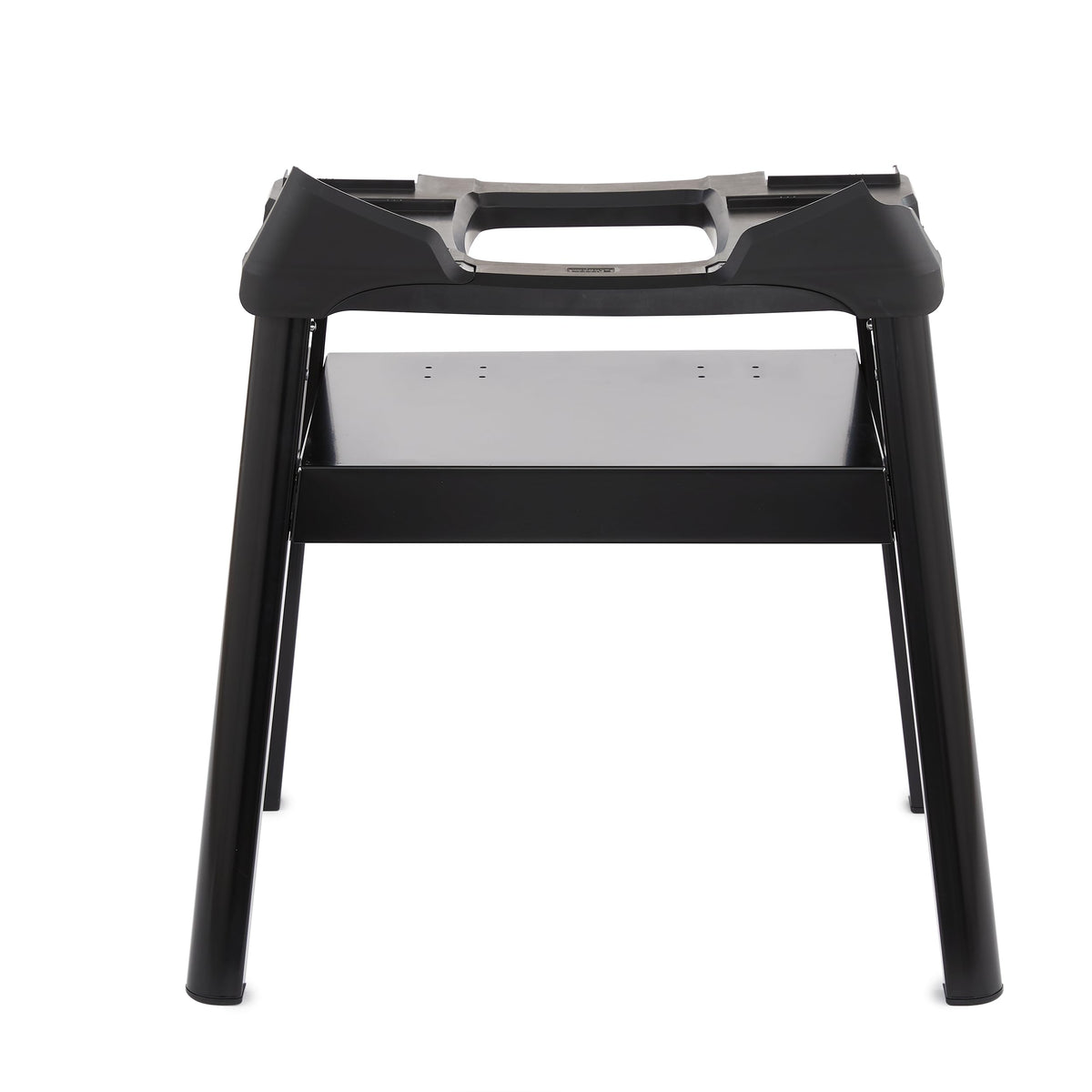 Weber Q Compact Stand side view for portable balcony grilling setup