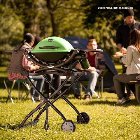 Weber Q1200 uses disposable LP cylinders for easy fueling away from home