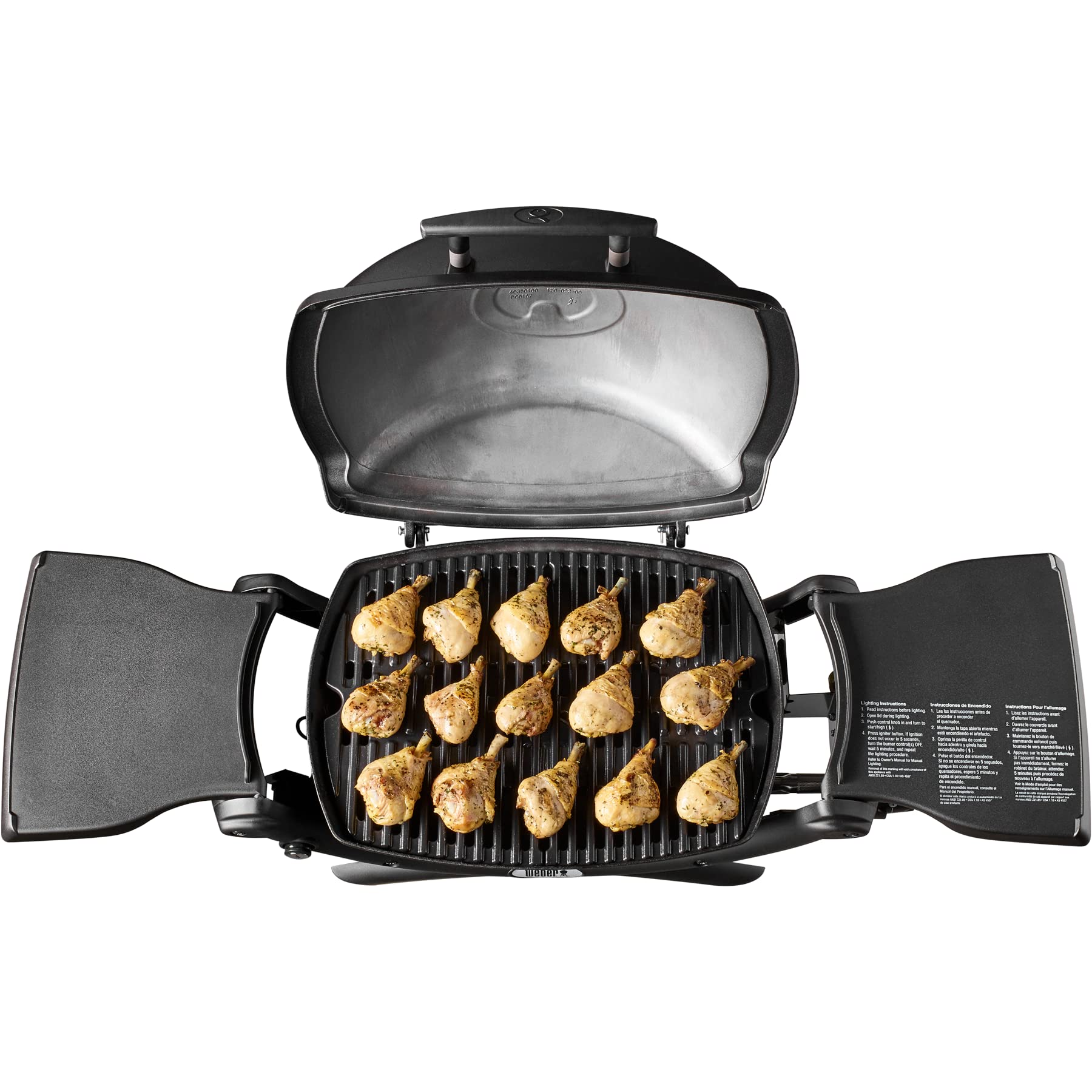 Weber Q1200 lid thermometer helps monitor internal temperature