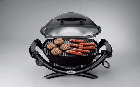Weber Q1400 with a 6-foot grounded cord for flexible outdoor placement