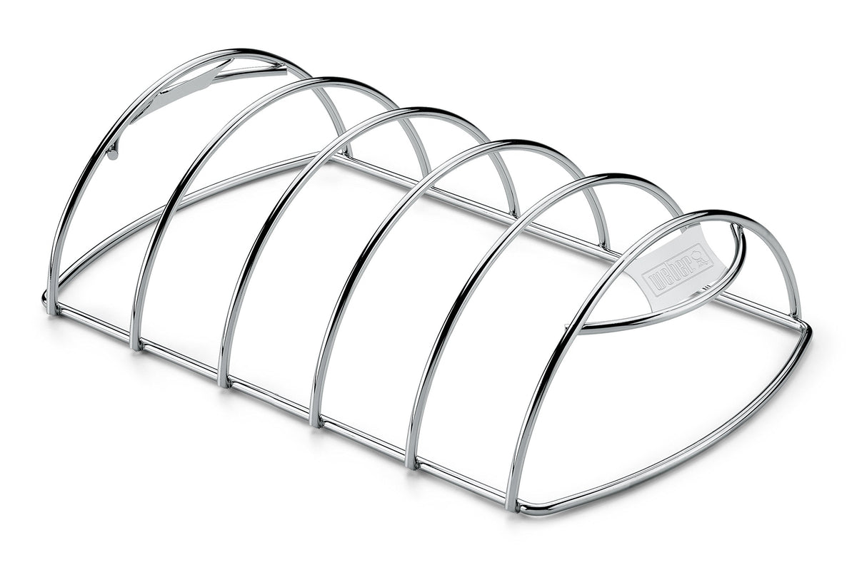 Weber Rib Rack fits Q 200/2000 series for even rib cooking.
