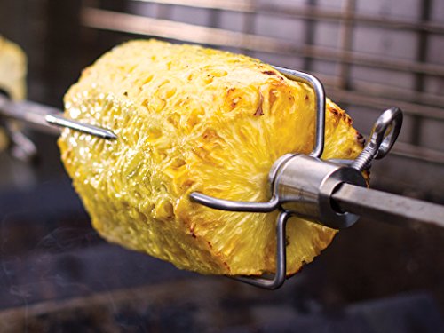 Weber rotisserie dimensions graphic communicates size and footprint.