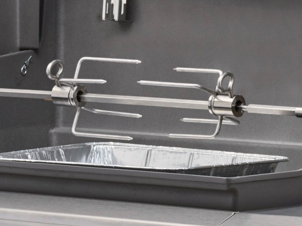 Weber rotisserie lamb roast delivers tender, evenly roasted meat.