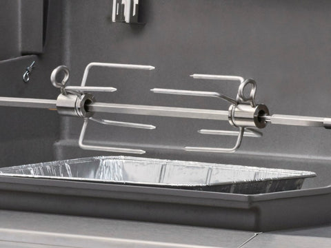 Weber rotisserie lamb roast delivers tender, evenly roasted meat.