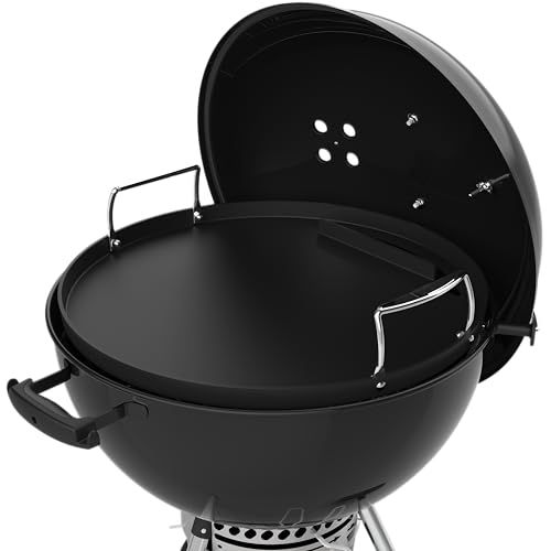Weber round griddle insert edge-to-edge surface maximizing cooking area