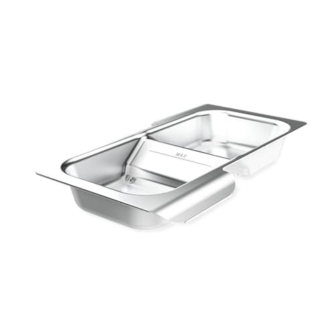Weber Searwood Wet Smoke Pan filled with liquid for enhanced moisture.