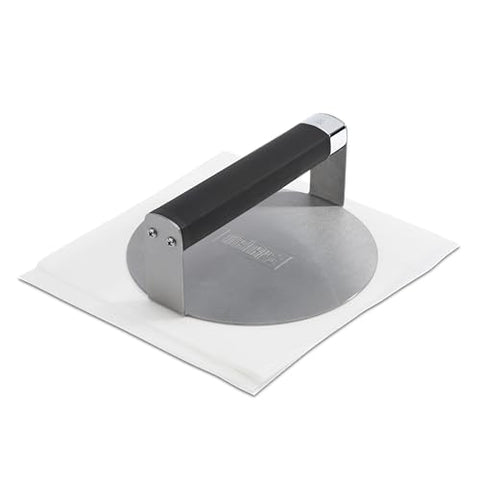 Weber Smashed Burger Wide Spatula slides under burgers with ease for flips.