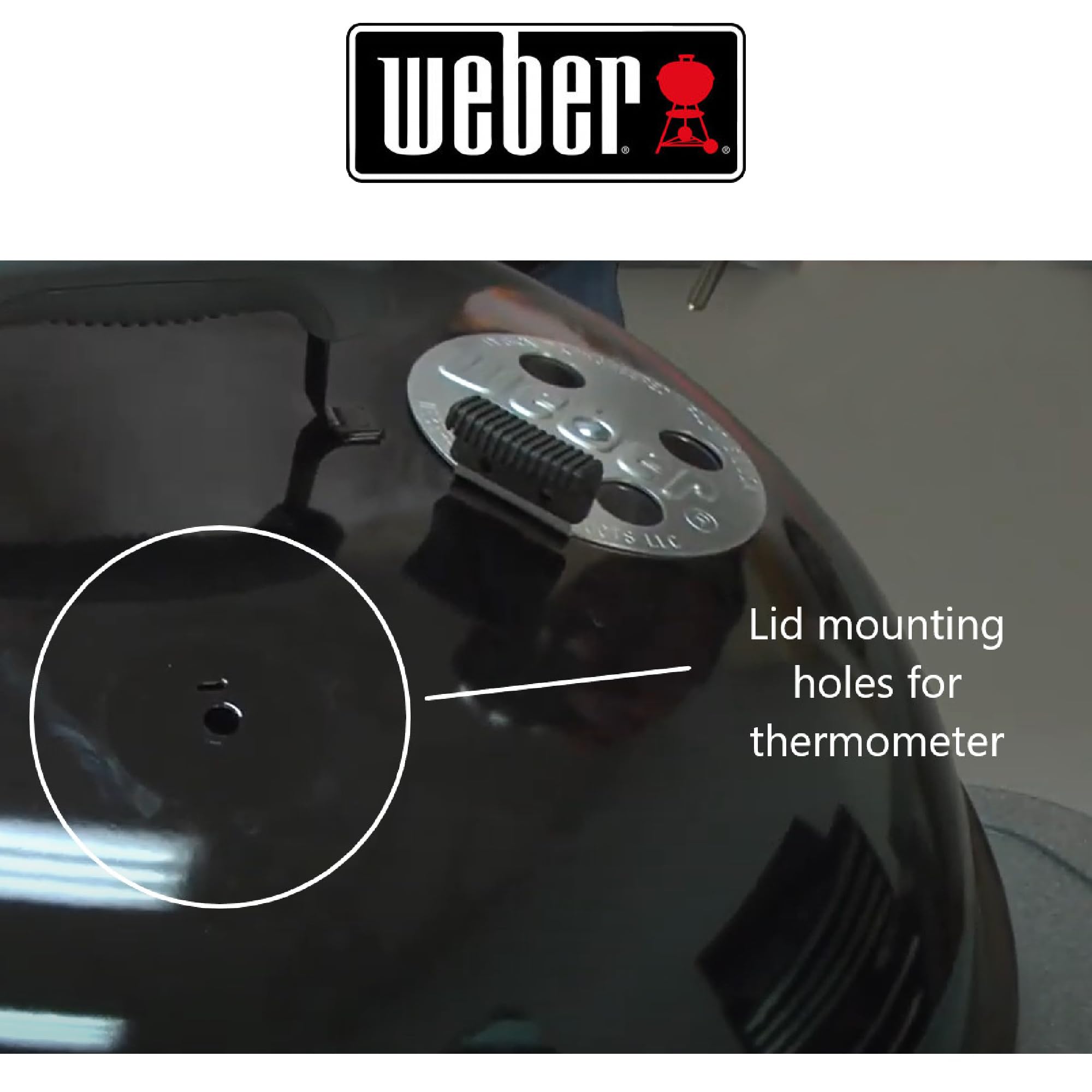 Weber Spirit-series thermometer fits Spirit 200 and 300 grills for versatile grilling.