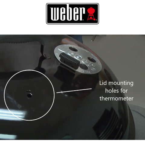 Weber Spirit-series thermometer fits Spirit 200 and 300 grills for versatile grilling.