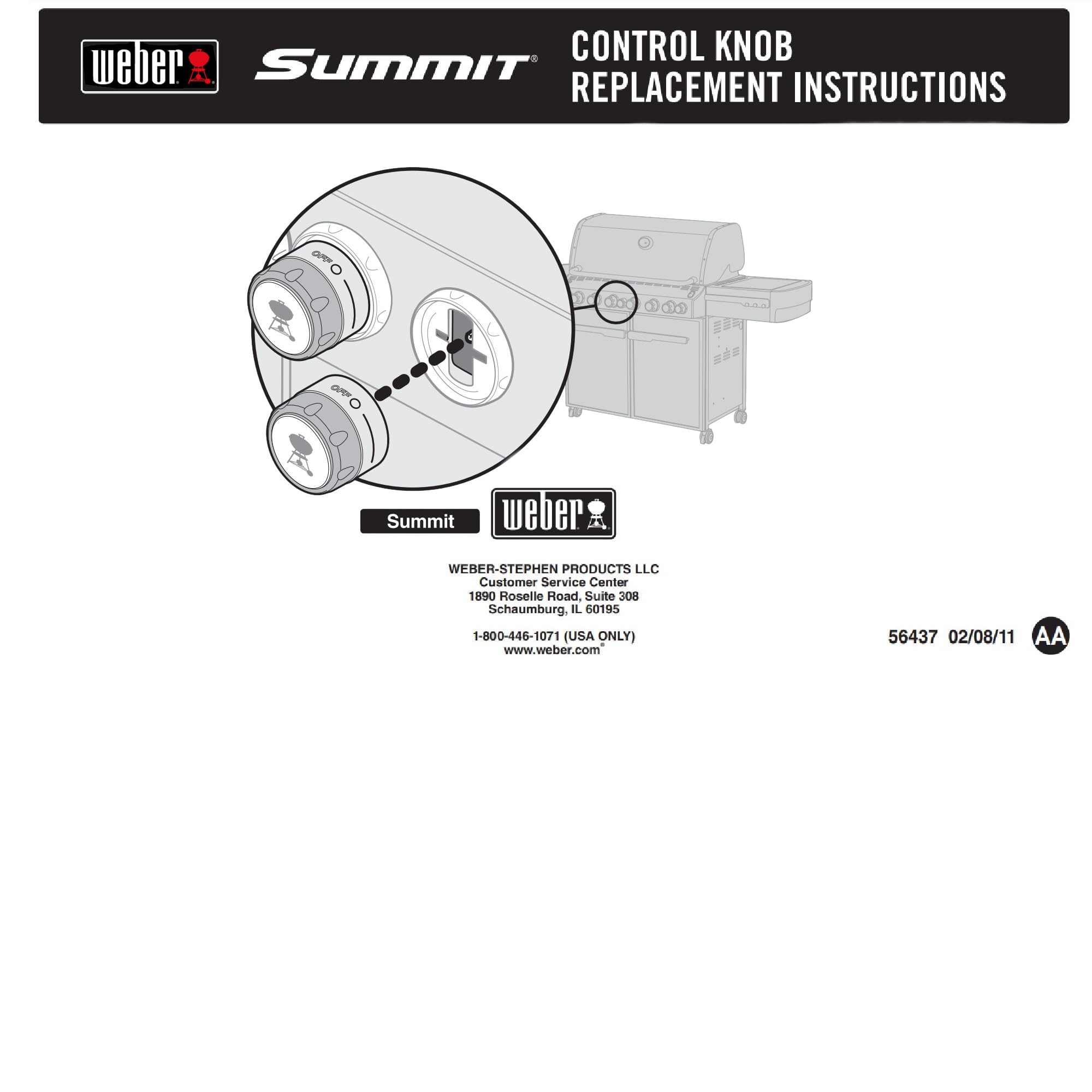 Weber Summit grill assembly ready knobs enhance front panel updates