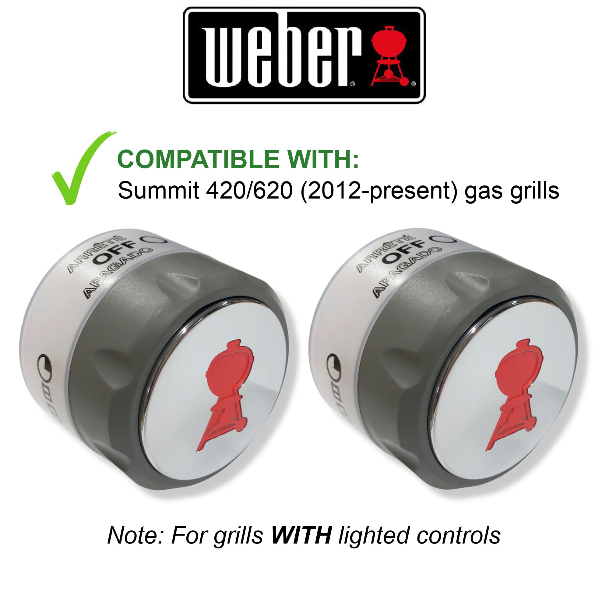 Weber Summit-series knob closeup offers a sleek replacement option