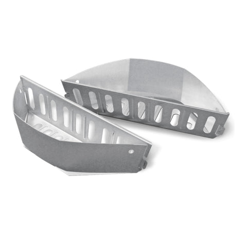 Weber tool-holder shown in organized grilling setup around the kettle.