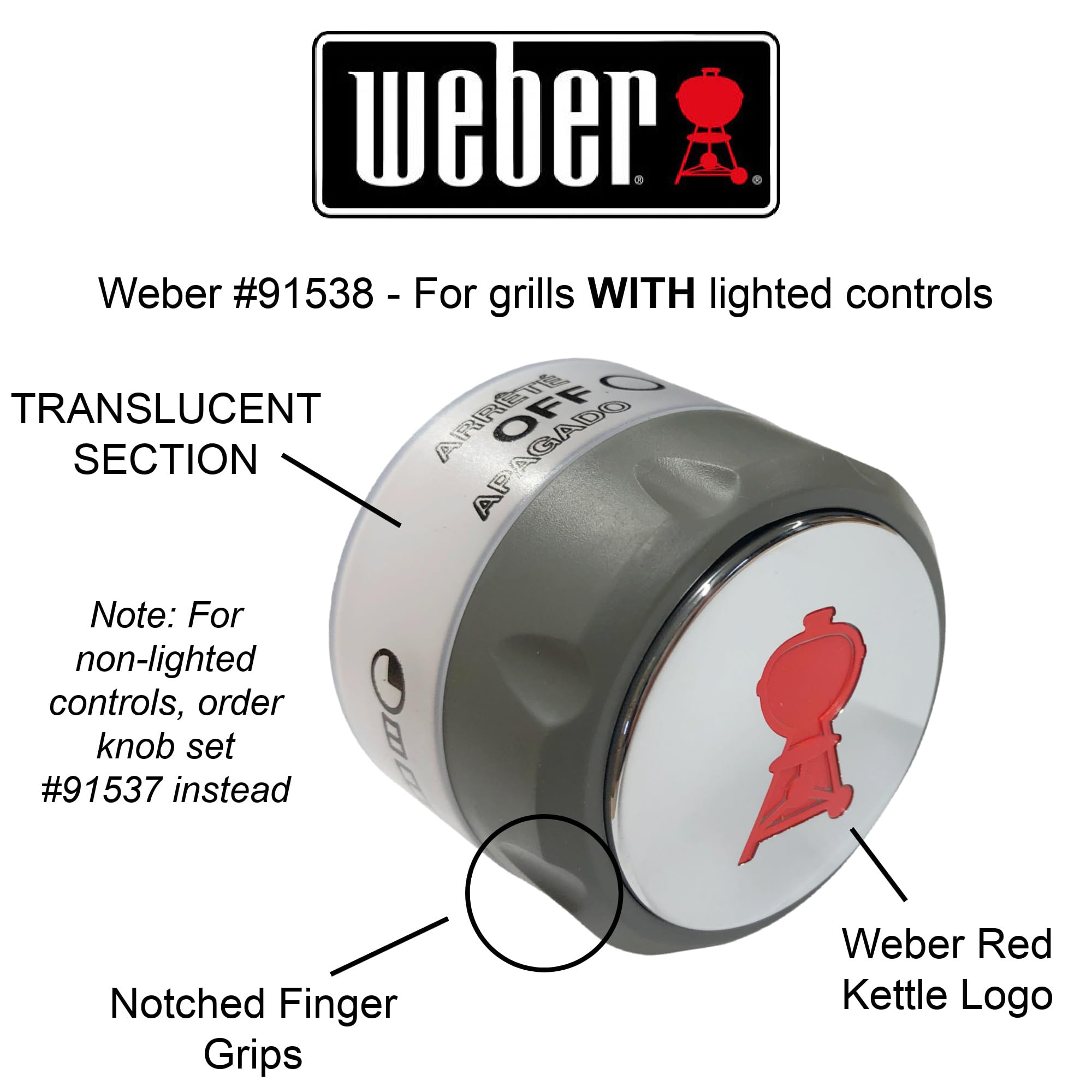 Weber two-pack knobs for Summit simplify burner adjustments and quick replacement