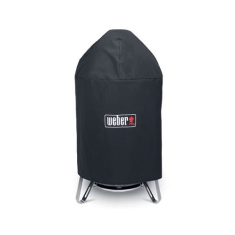 Weber vinyl cover for 18.5-inch charcoal Smokey Mountain Cooker to shield from weather