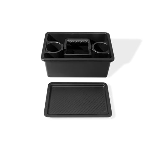 Weber Works Caddy with Tray Lid open shows organized sauces and spices at hand