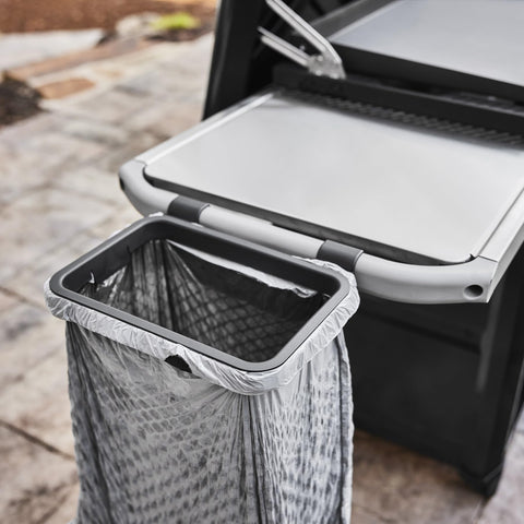 Weber Works system on slate griddles expands grill accessory access.