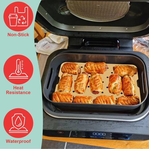 WEBROIL non-stick basket offers durable, easy-release cooking surface.