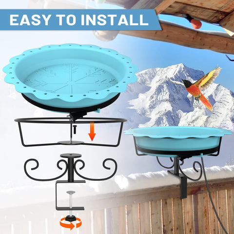 Webuys 13.4-inch bowl accommodates different birds for drinking and bathing.