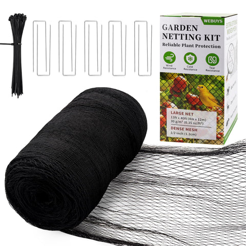 Webuys Bird Netting kit provides 13x40 ft coverage to protect crops