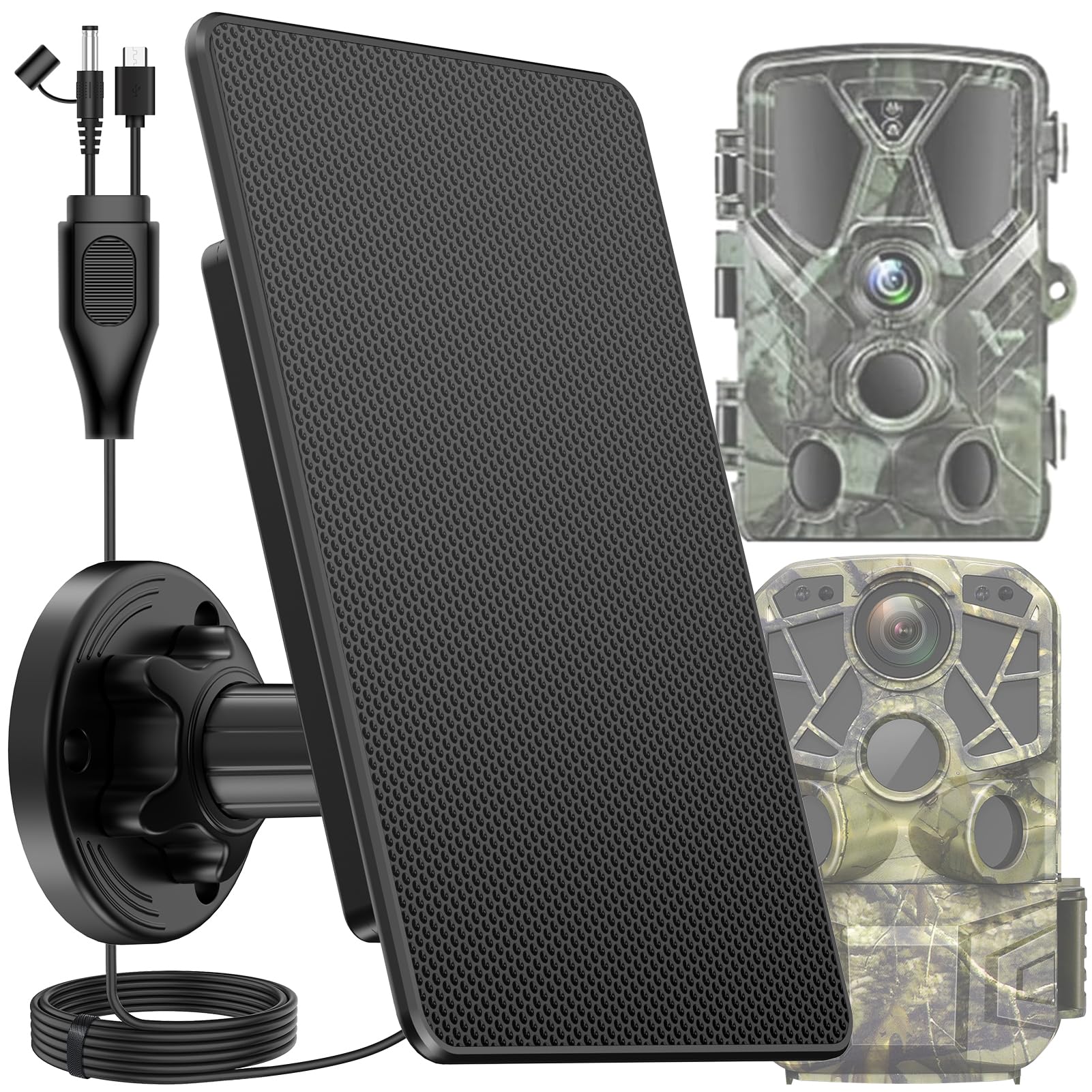 WECOOL solar panel for trail cameras optimized for continuous outdoor power