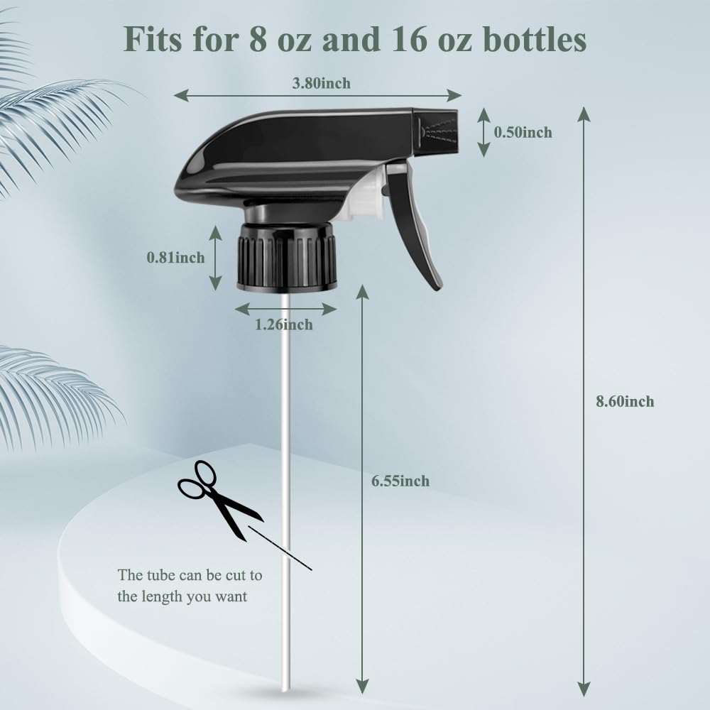 Wedama spray nozzle on a 16 oz bottle delivering steady spray