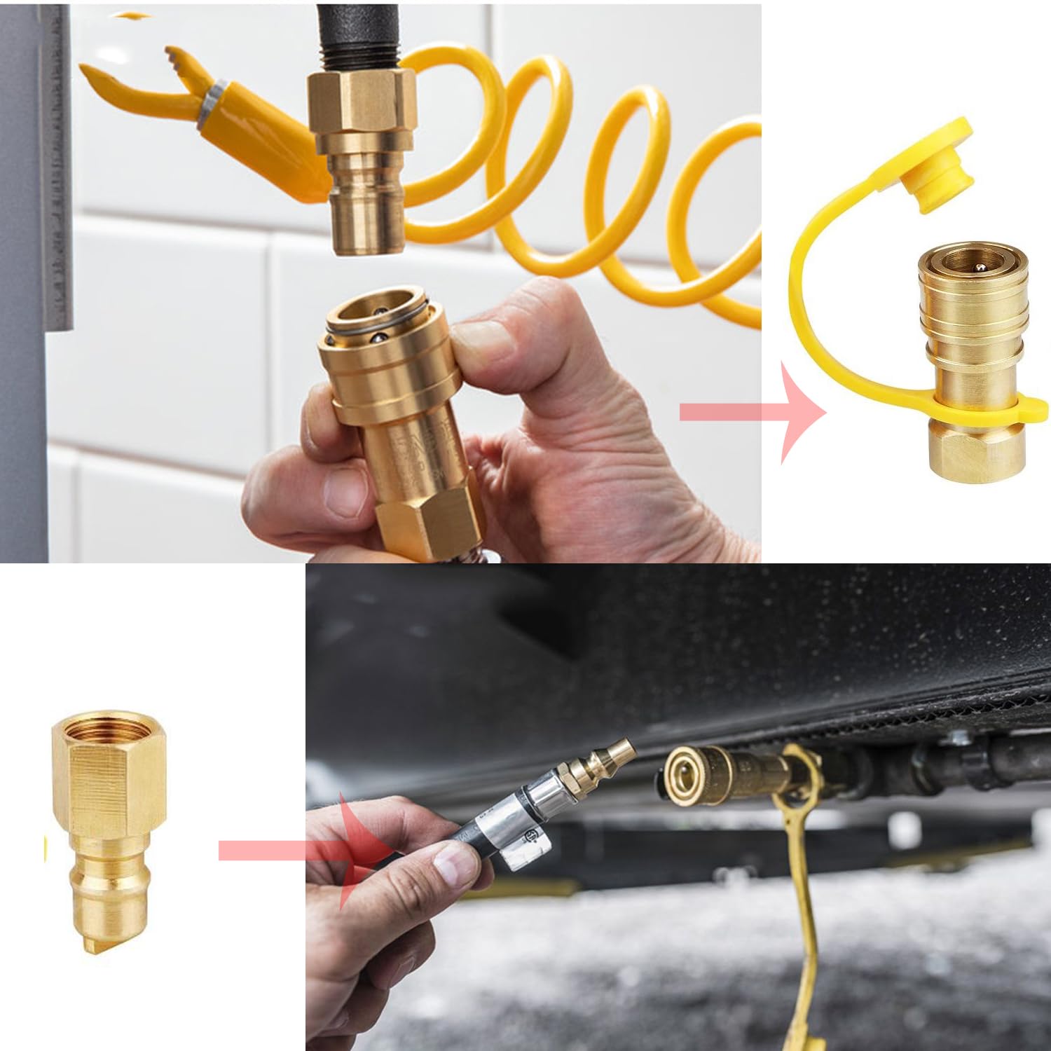 WedFeir camping grilling setup using quick-connect for flexibility