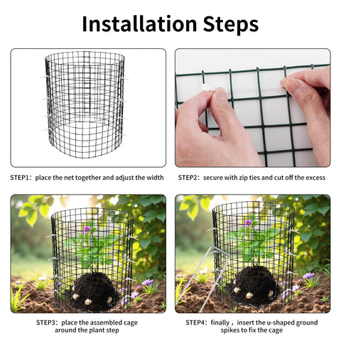 Wedmetal rectangular cage built from four panels