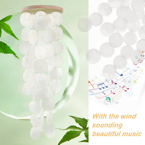 WeDoSoy coastal wind chimes with wood top add serene garden decor.