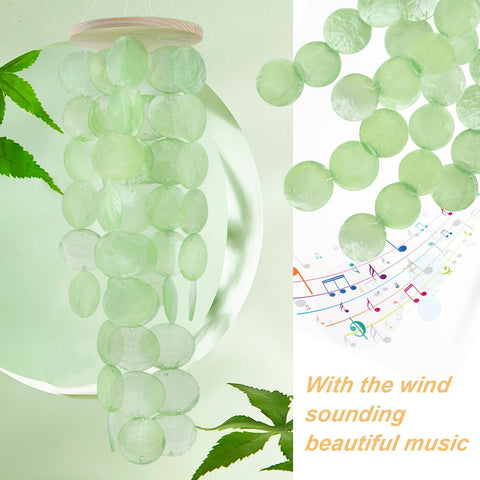 WeDoSoy wind chimes coastal design with natural wood top for durable outdoor decor