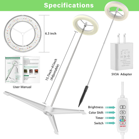 WeeaeeW full-spectrum LED array for robust plant growth and vibrant foliage