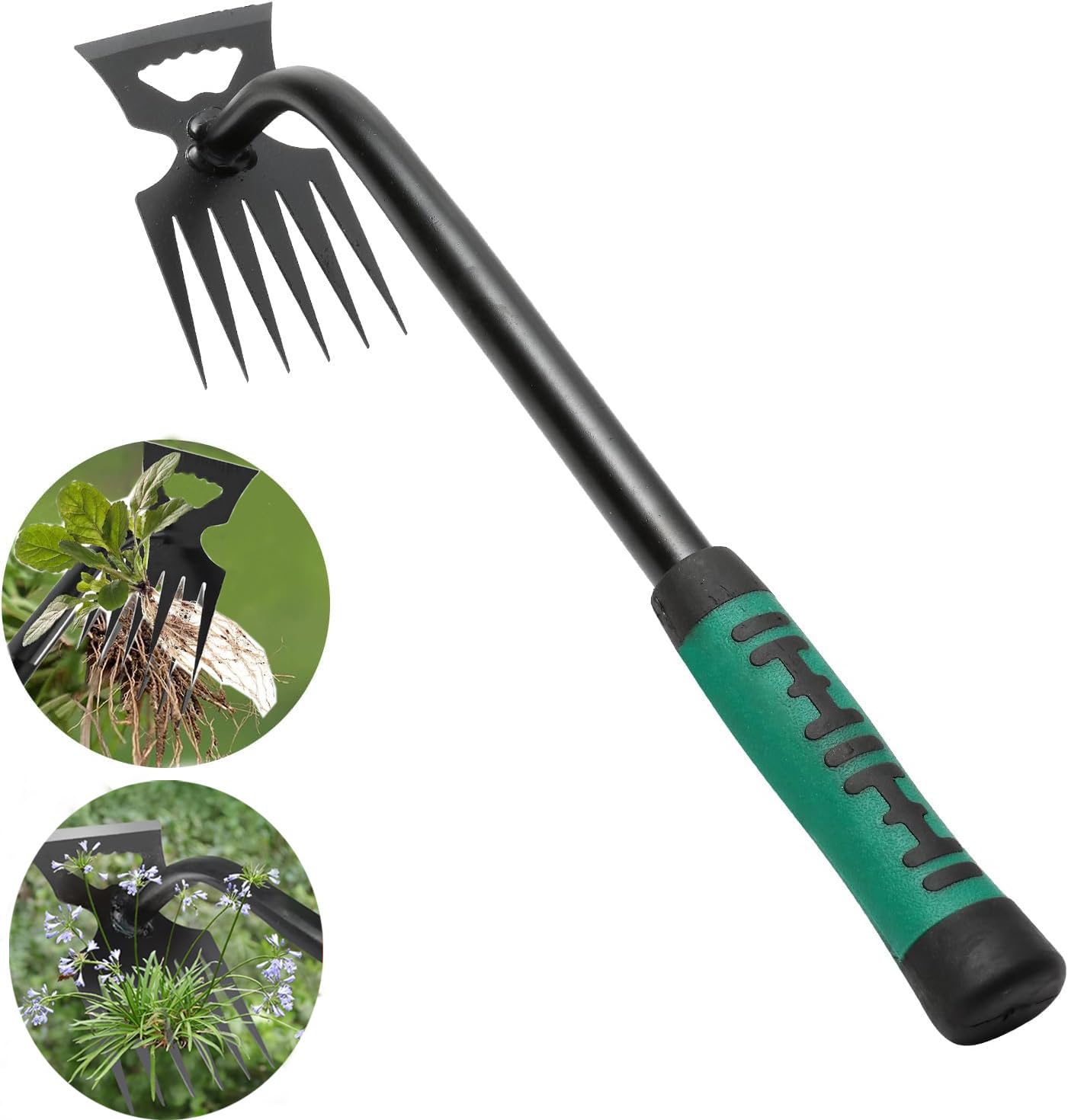 Garden Hand Weeder ergonomic handle for easy weed pulling and less strain.