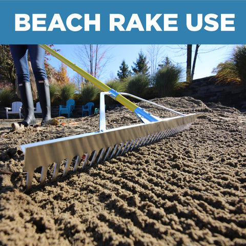 Weed Razer Razor Rake doubles as a professional beach rake for dressing sand.