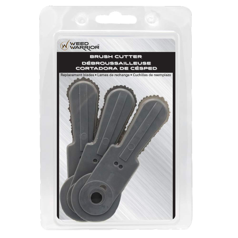 WEED WARRIOR brush cutter blade 3-pack for sharp, efficient weed cutting.