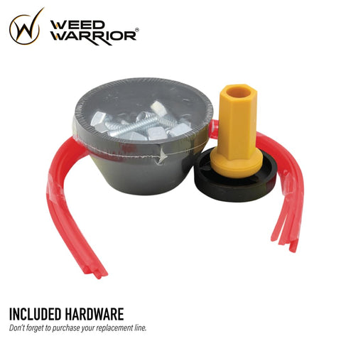 WEED WARRIOR MaxPower PivotTrim in-use image shows quick line replacement.