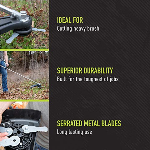 WEED WARRIOR replacement blades for weed whacker, quick back-to-work performance.